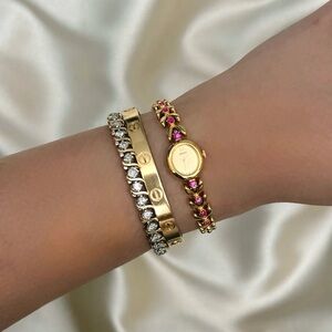 AUTHENTIC VINTAGE SEIKO RUBY DAINTY GOLD WATCH